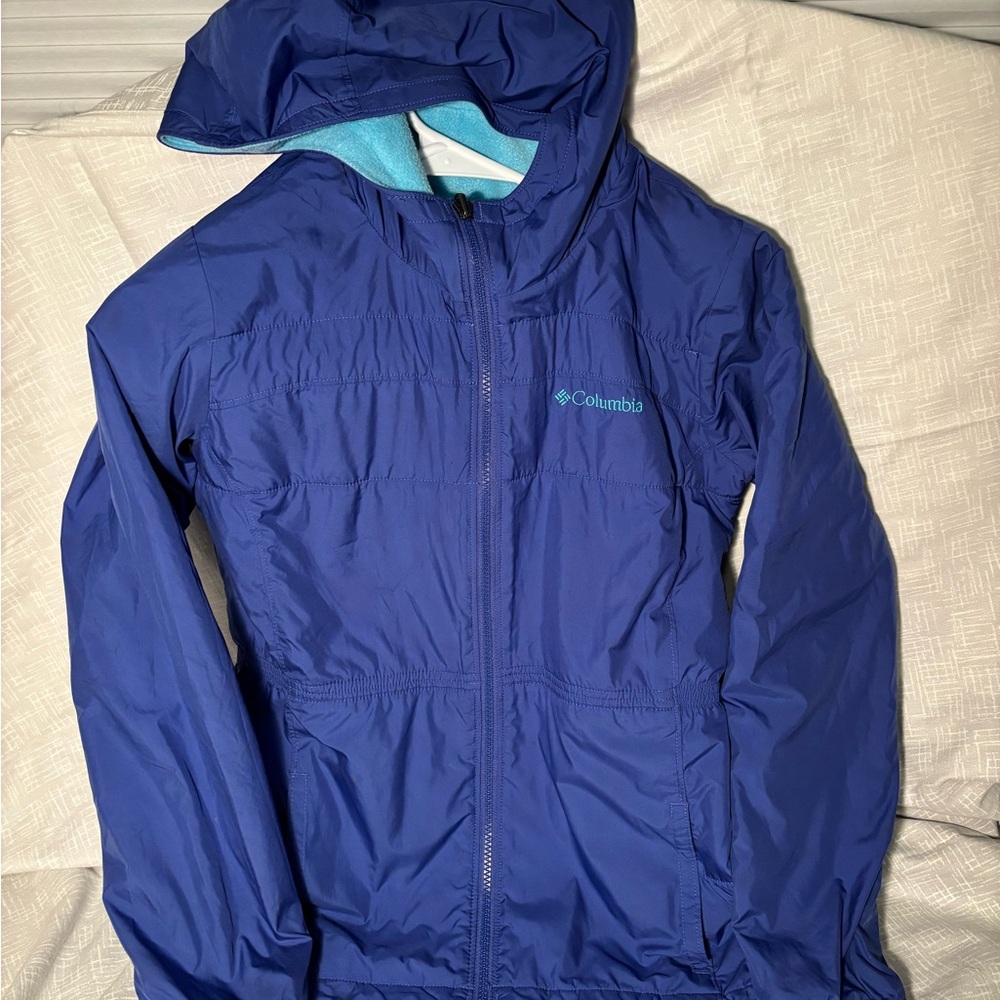 Columbia Kids Hooded Blue Reversible Jacket